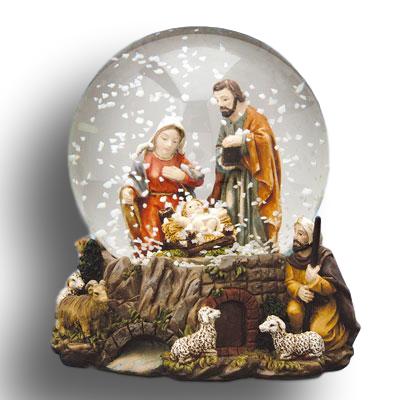 Resin Nativity Snowglobe