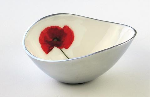 Azeti Poppy Small Oval Bowl