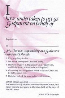 Godparent card