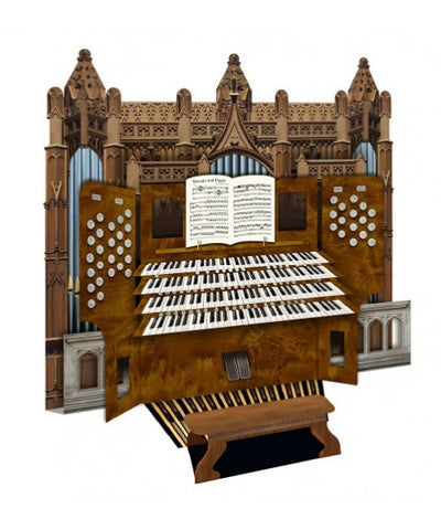 Cathedral Organ 3D Greetings Card